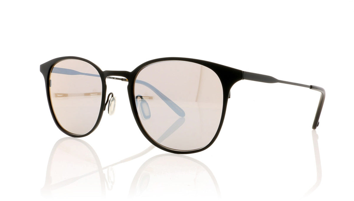 Garrett Leight Kinney M 4015 BLGL/BKBZM Black Glass Sunglasses - Angle