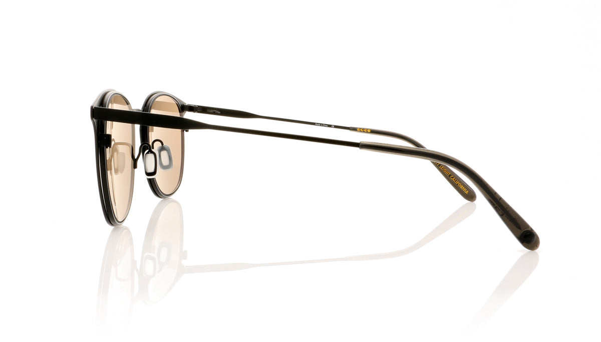 Garrett Leight Kinney M 4015 BLGL/BKBZM Black Glass Sunglasses - Side