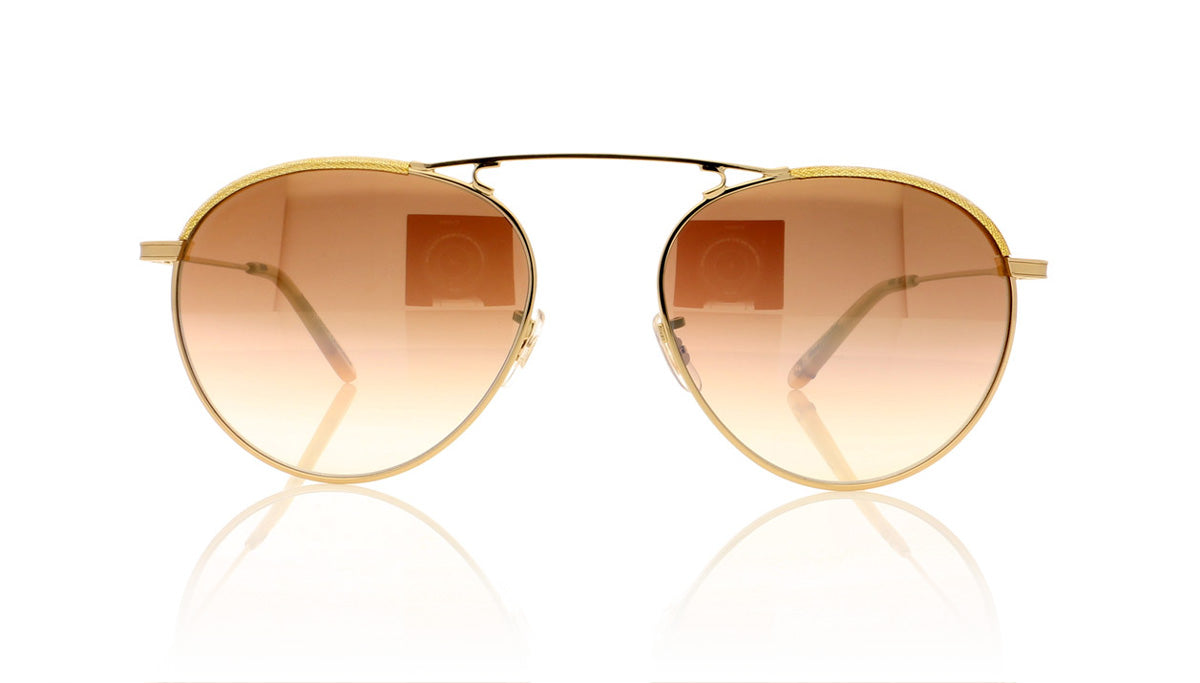 Garrett Leight Innes 4023 GLE/BZSHM Gold Lame Sunglasses - Front
