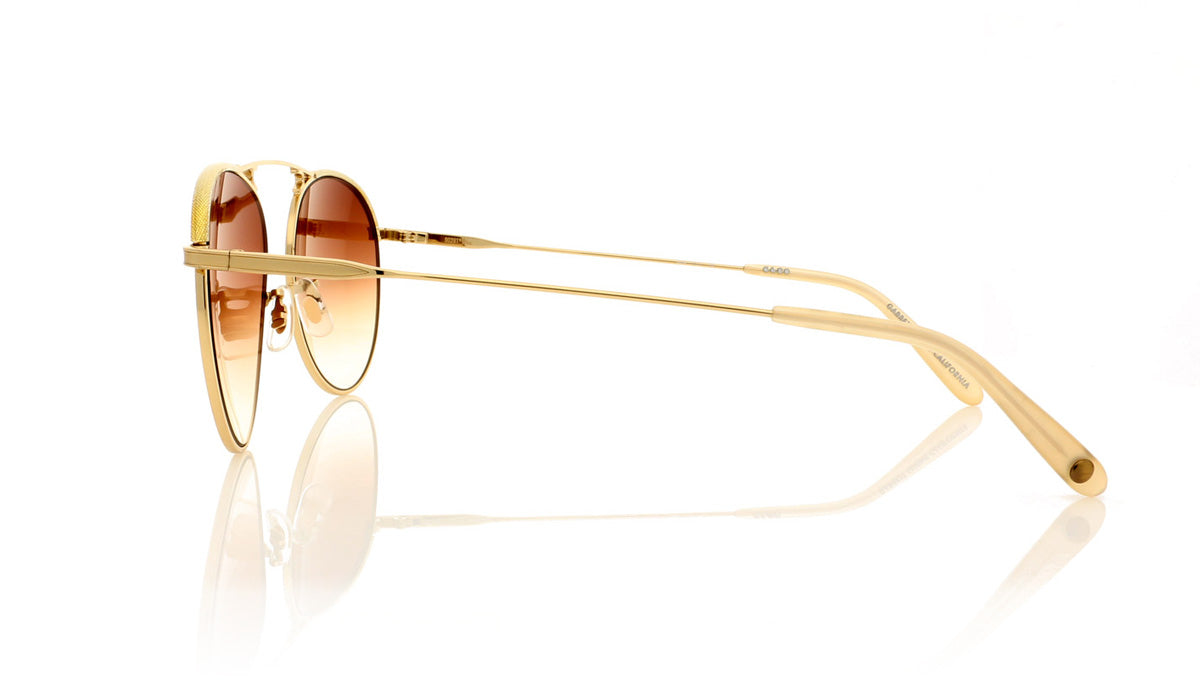 Garrett Leight Innes 4023 GLE/BZSHM Gold Lame Sunglasses - Side