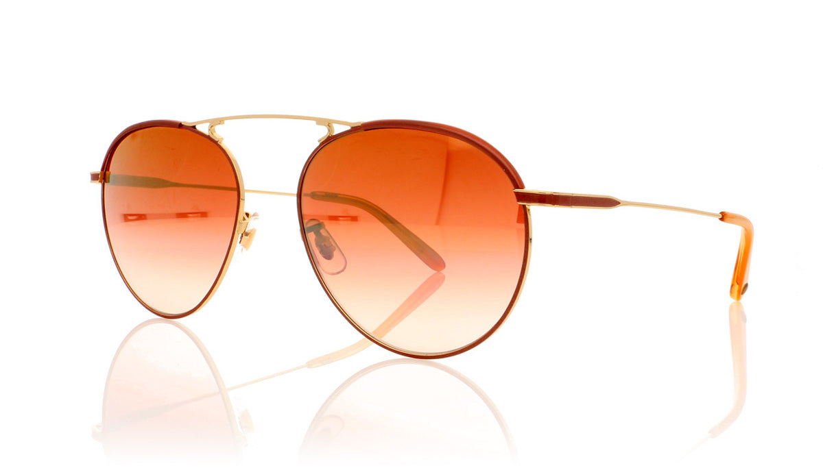 Garrett Leight Innes 4023 MRPL/COPLM Merlot Pearl Sunglasses - Angle