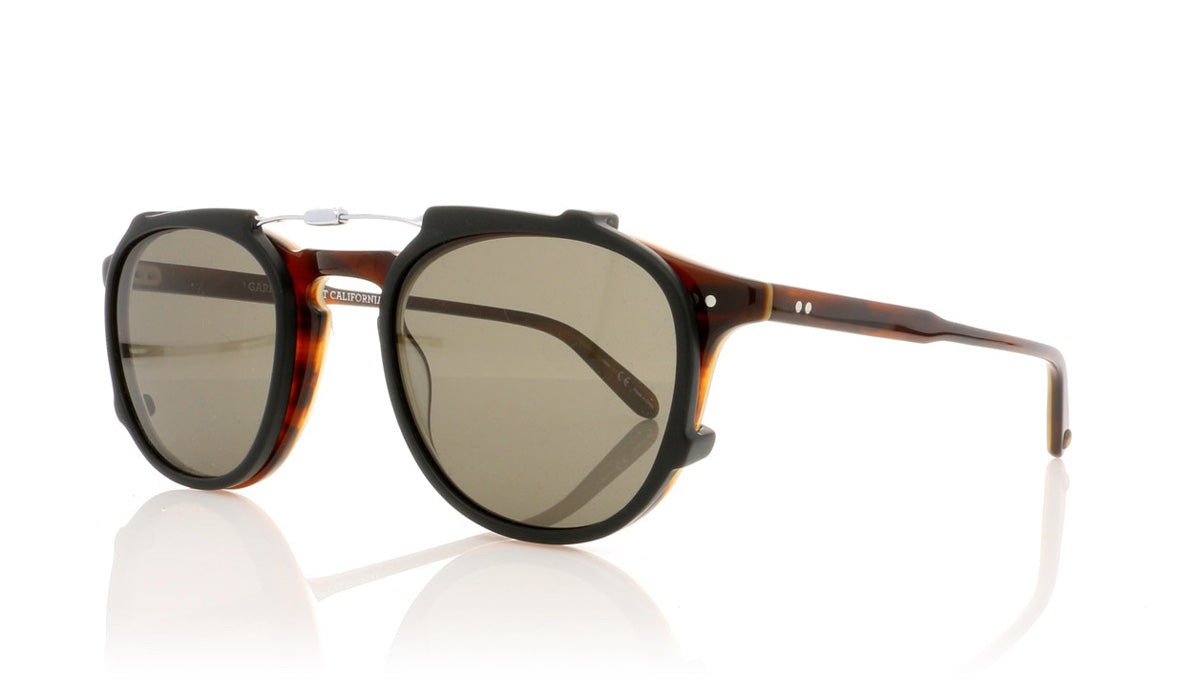 Garrett Leight Hampton 5001 MBK Mat Black Clip - Angle