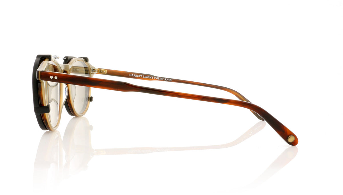 Garrett Leight Hampton 5001 MBK Mat Black Clip - Side