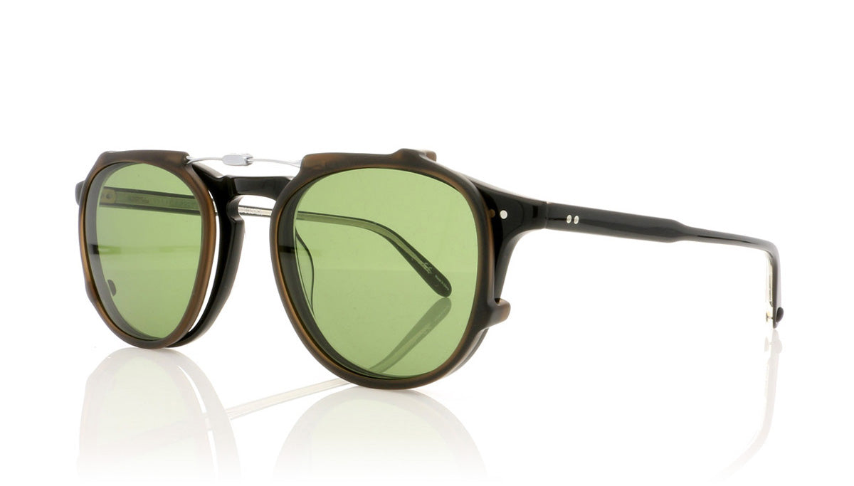 Garrett Leight Hampton 5001 MESP Matte Espresso Clip - Angle