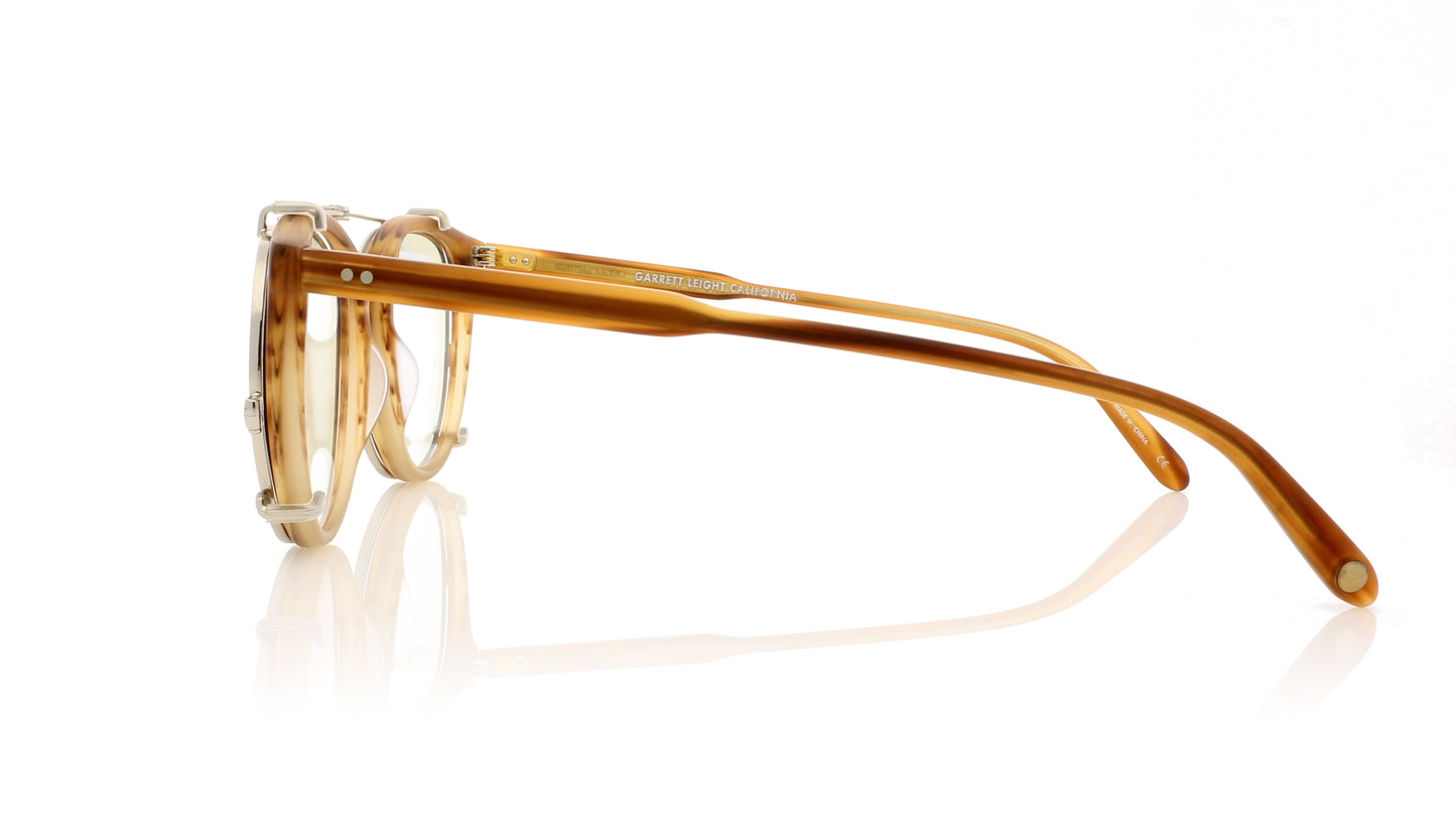 Garrett Leight Milwood 5004 BS/PBM Brushed Silver Clip - Side