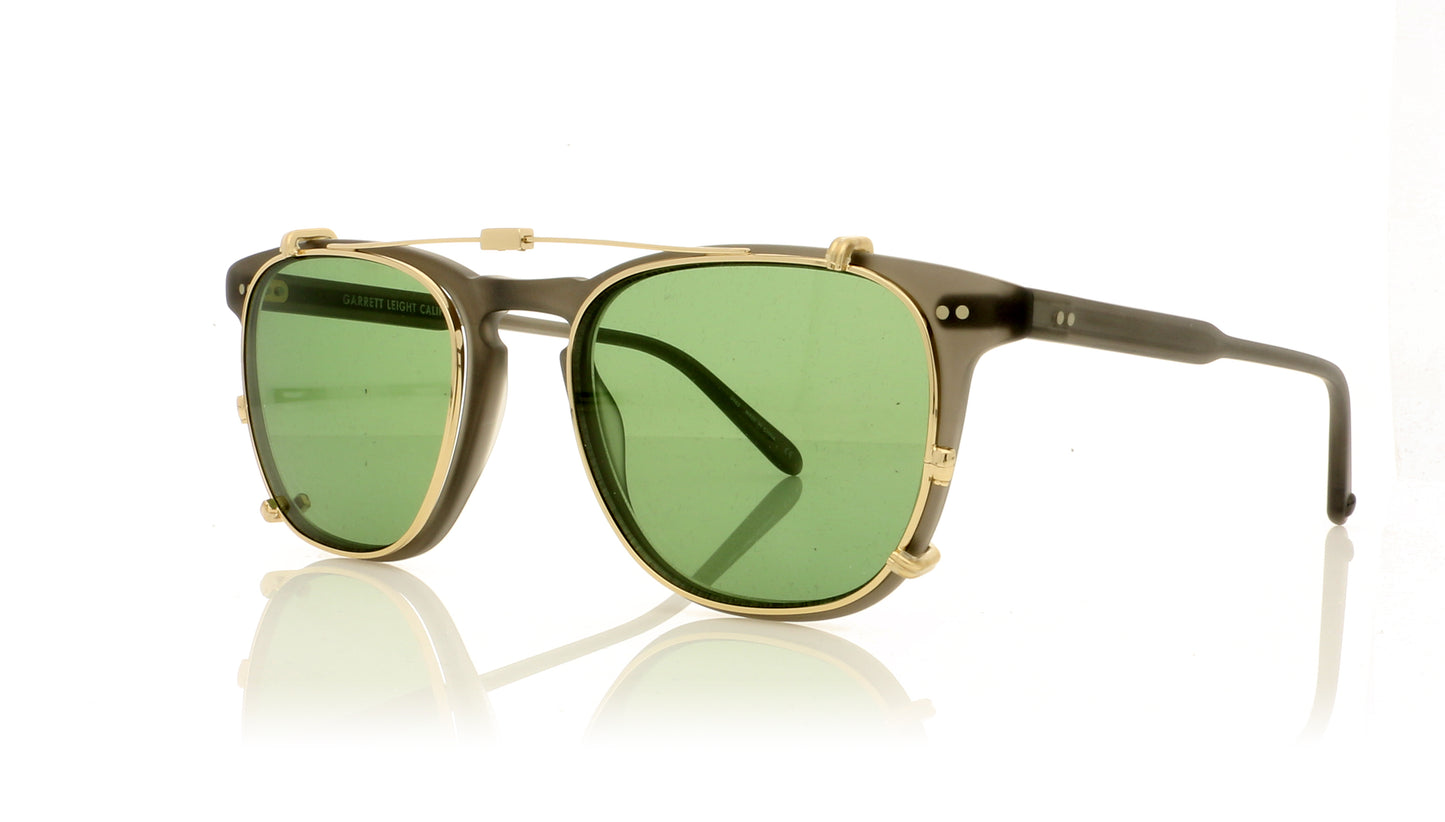 Garrett Leight Brooks 5006 AG/G15 Ant Gld Clip - Angle