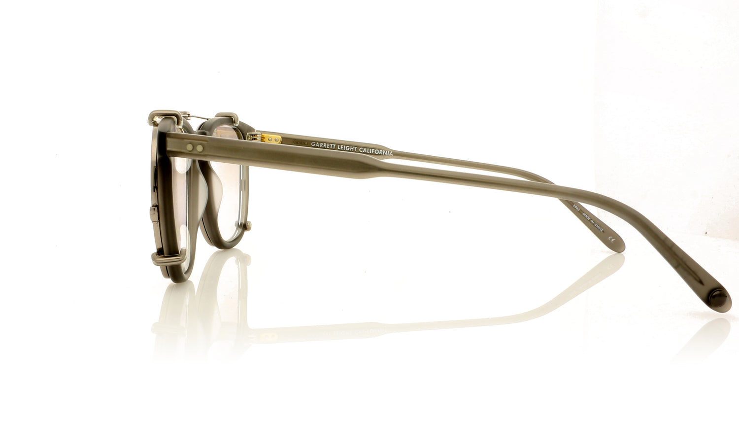 Garrett Leight Brooks 5006 BK/SMIRM Black Clip - Side