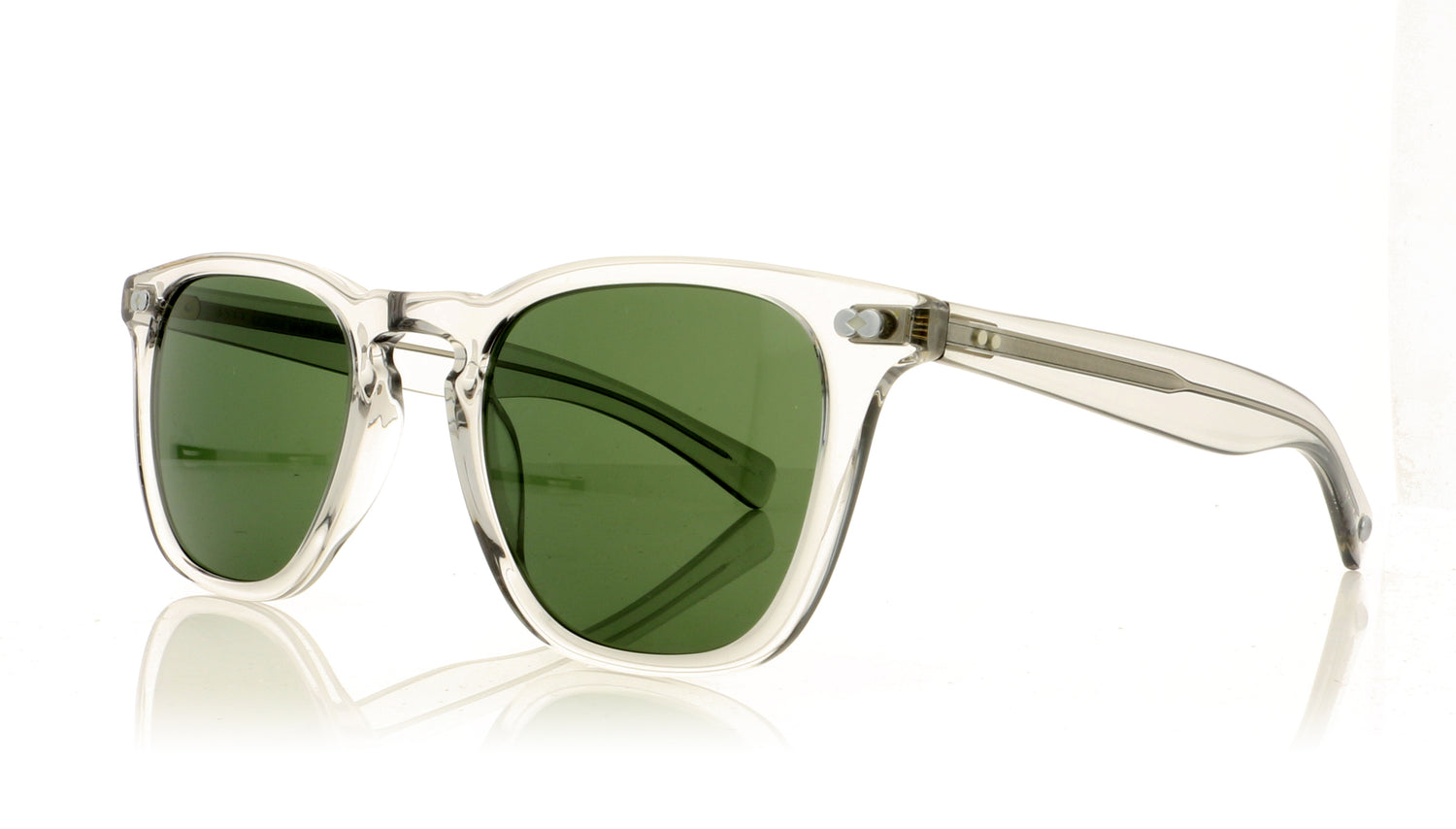 Garrett Leight Brooks X LLG/PG15 LLG Pure Green Sunglasses - Angle