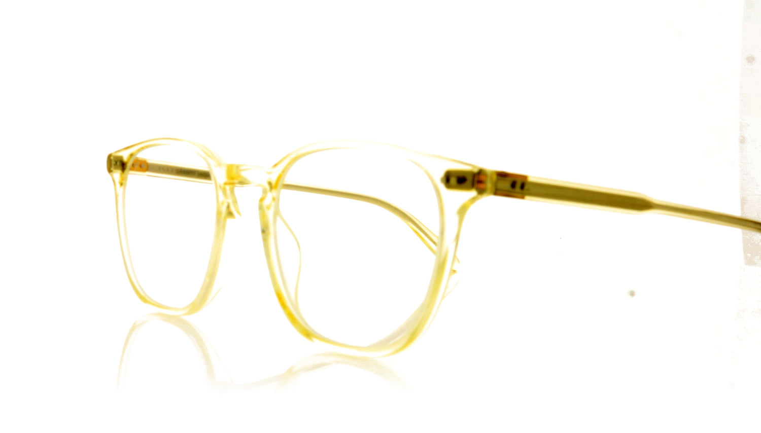 Garrett Leight Clark 1049 PG Pure Glass Glasses - Angle