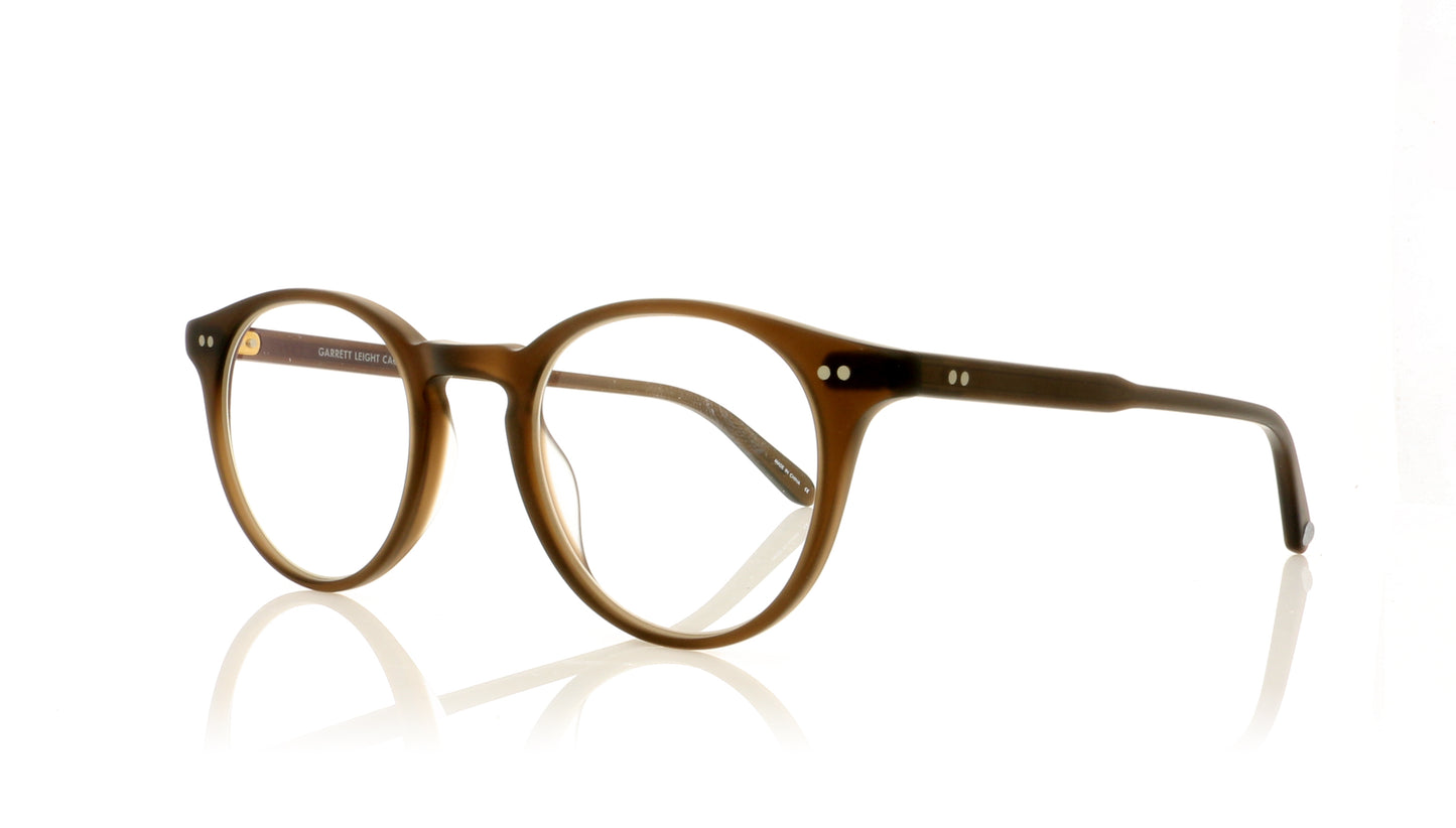 Garrett Leight Clune MESP Matte Espresso Glasses - Angle