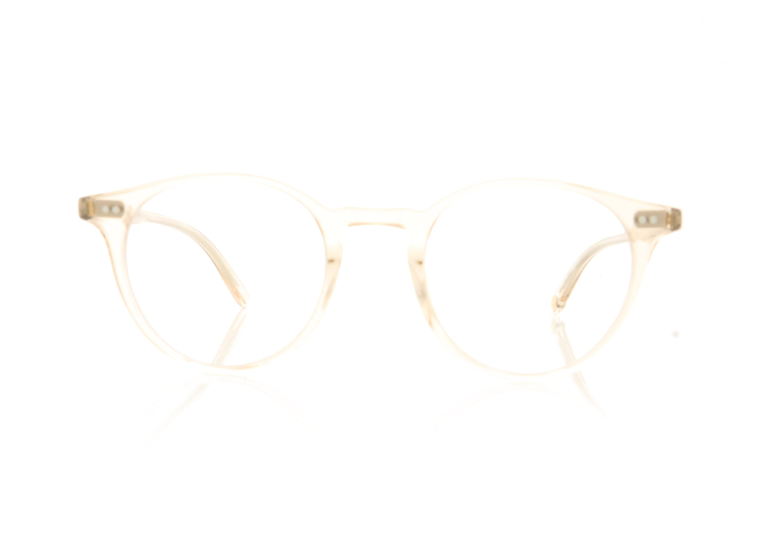 Garrett Leight Clune 1047 SHCR Shell Crystal Glasses - Front