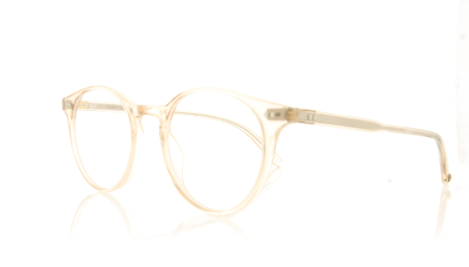 Garrett Leight Clune 1047 SHCR Shell Crystal Glasses - Angle