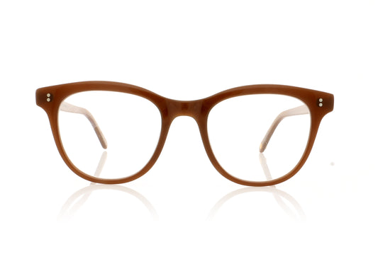 Garrett Leight Loyola TI Brown Glasses - Front