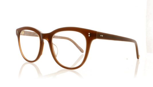 Garrett Leight Loyola TI Brown Glasses - Angle