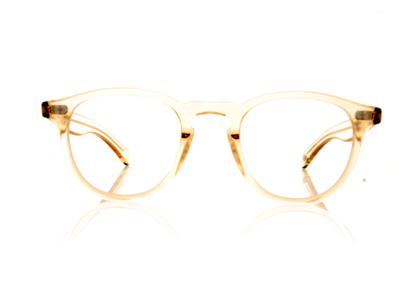 Garrett Leight Hampton X 1082 SHCR Shell Crystal Glasses - Front