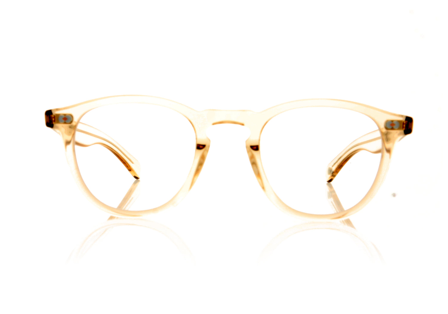 Garrett Leight Hampton X 1082 SHCR Shell Crystal Glasses - Front
