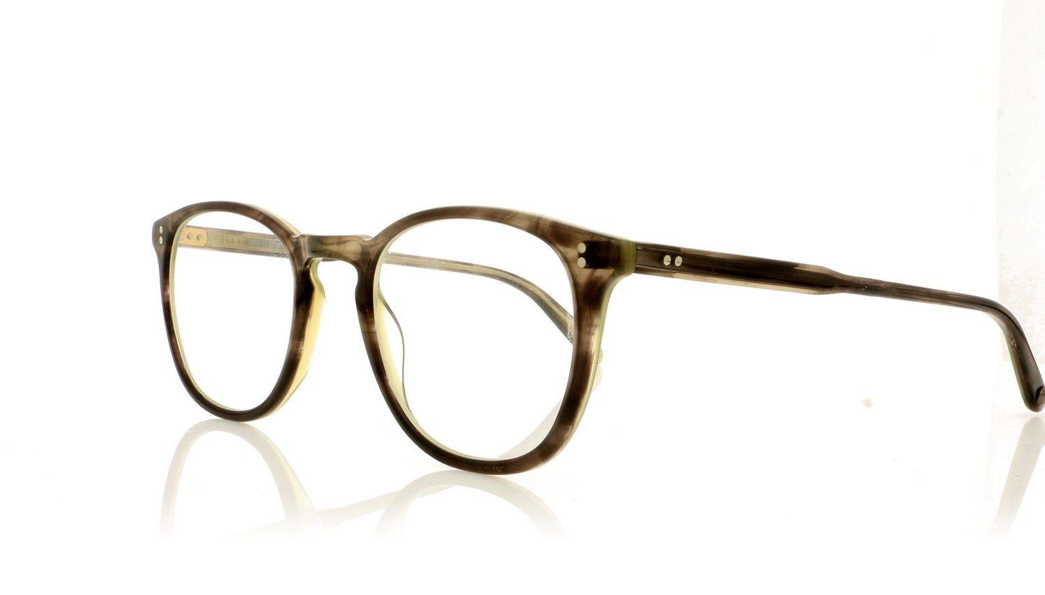 Garrett Leight Kinney GITL Grey Glasses - Angle