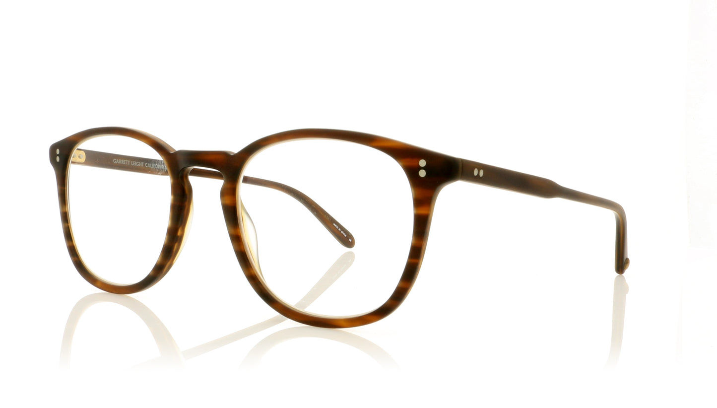 Garrett Leight Kinney MBT Matte Brandy Tortoise Glasses - Angle