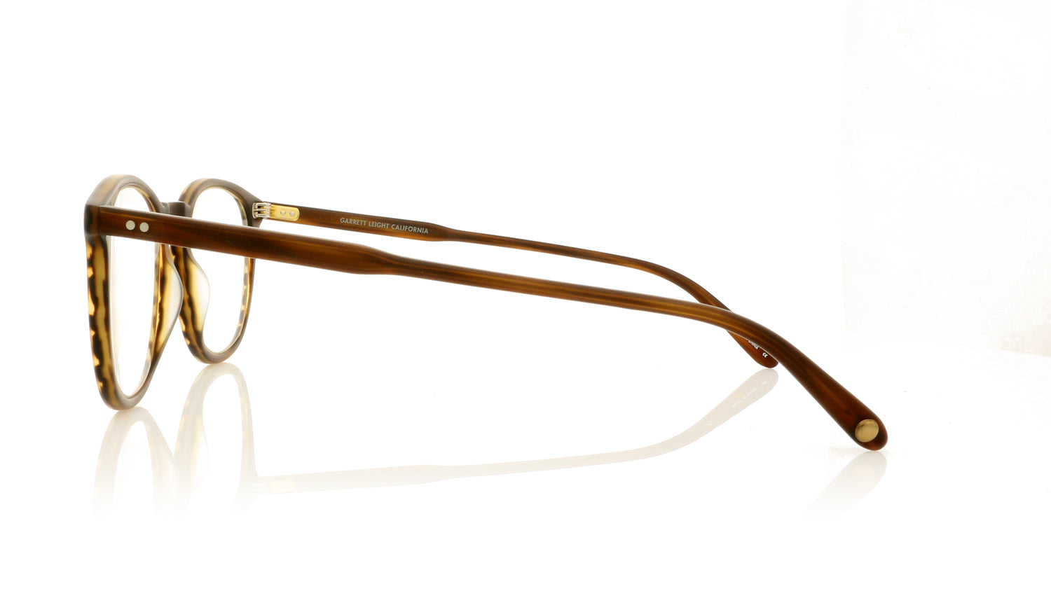 Garrett Leight Kinney MBT Matte Brandy Tortoise Glasses - Side