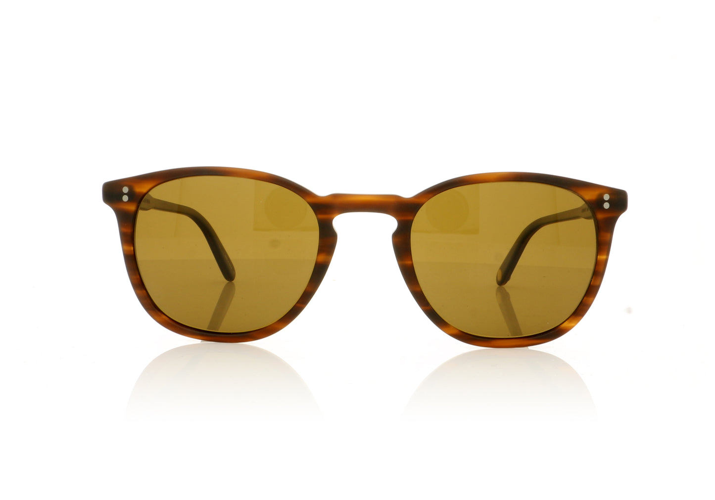 Garrett Leight Kinney MBT BRPOL Matt Brandy Tortoise Sunglasses - Front