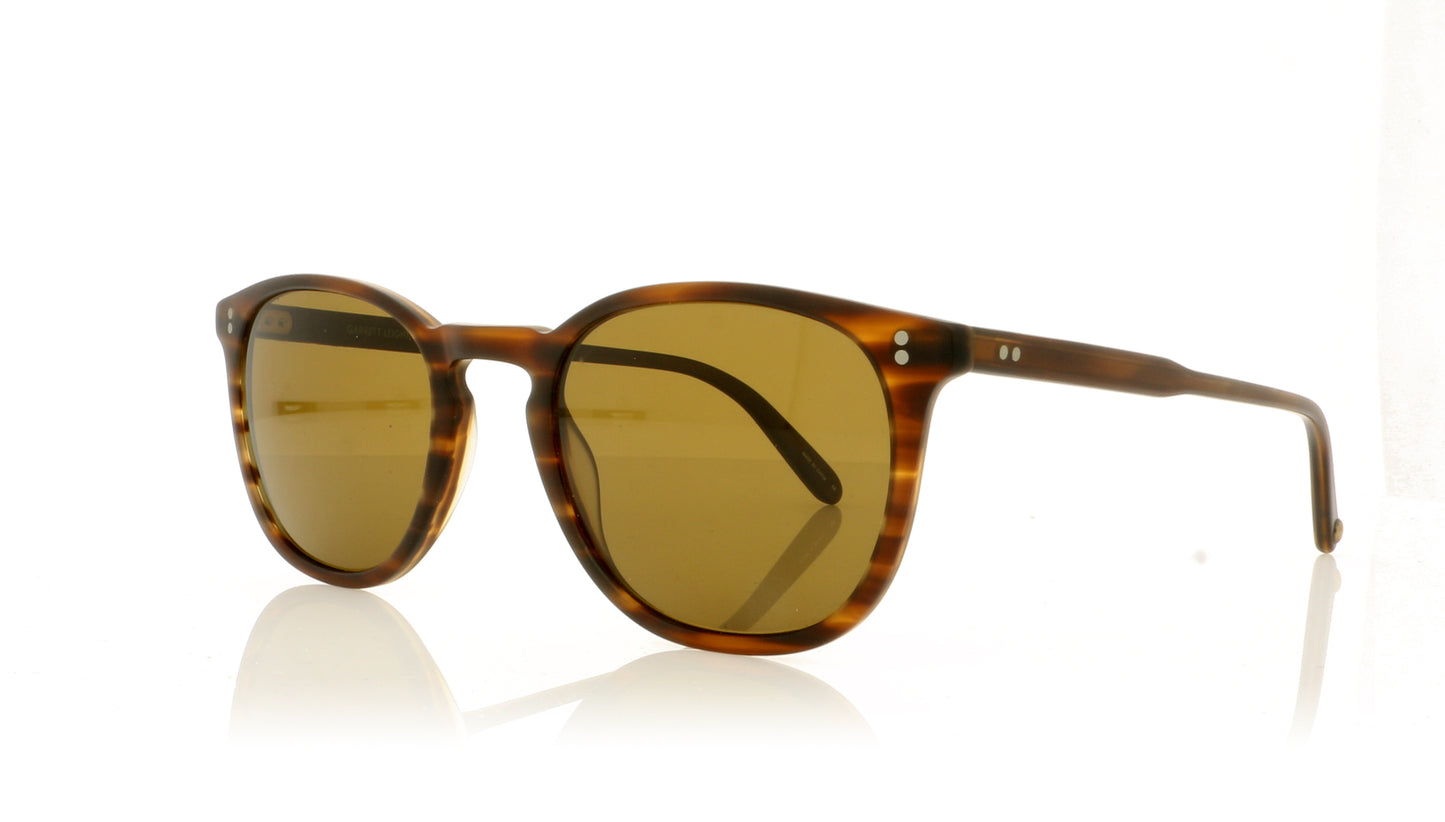 Garrett Leight Kinney MBT BRPOL Matt Brandy Tortoise Sunglasses - Angle