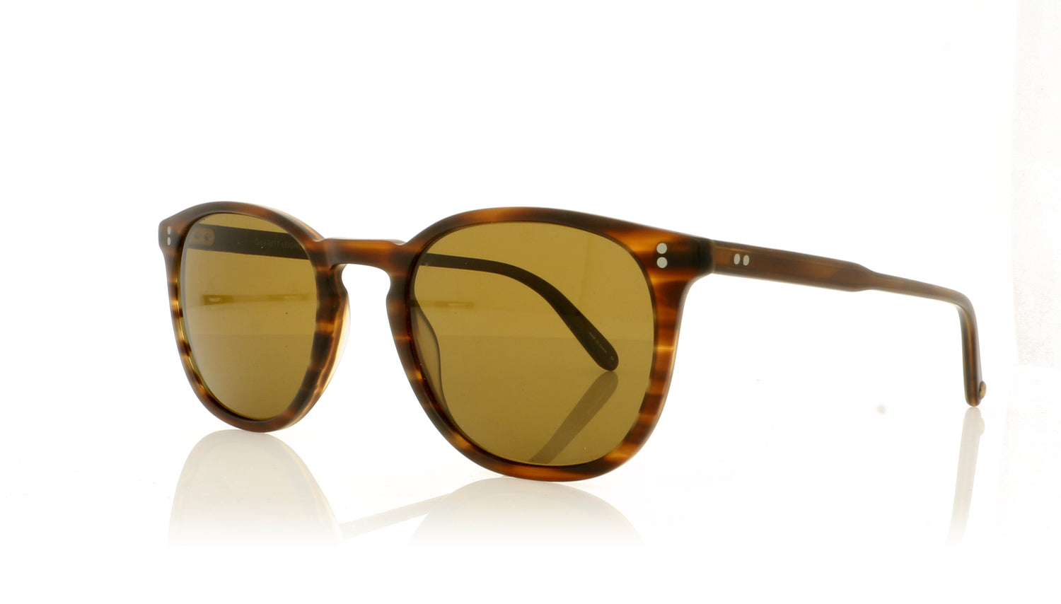 Garrett Leight Kinney MBT BRPOL Matt Brandy Tortoise Sunglasses - Angle