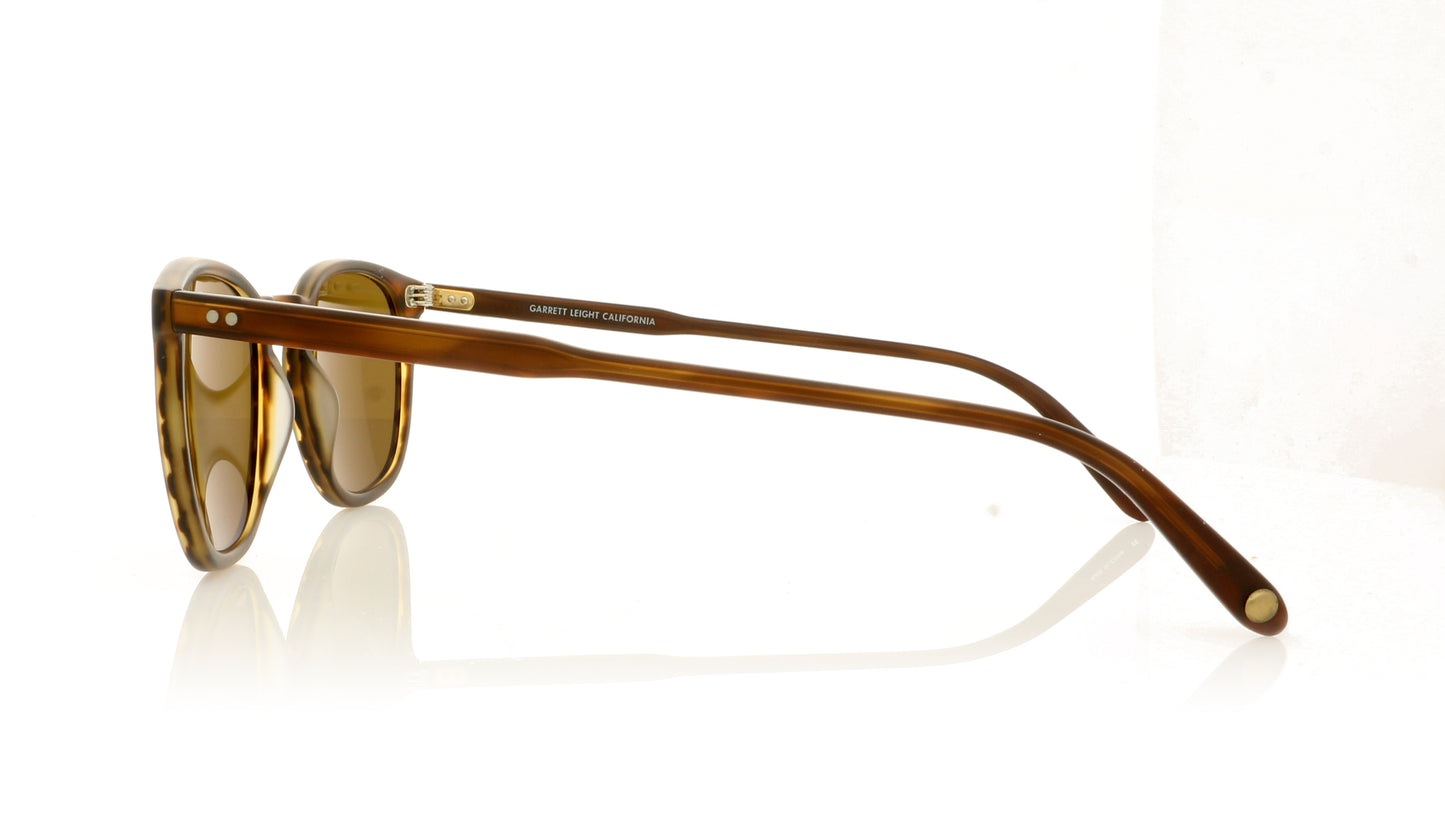 Garrett Leight Kinney MBT BRPOL Matt Brandy Tortoise Sunglasses - Side