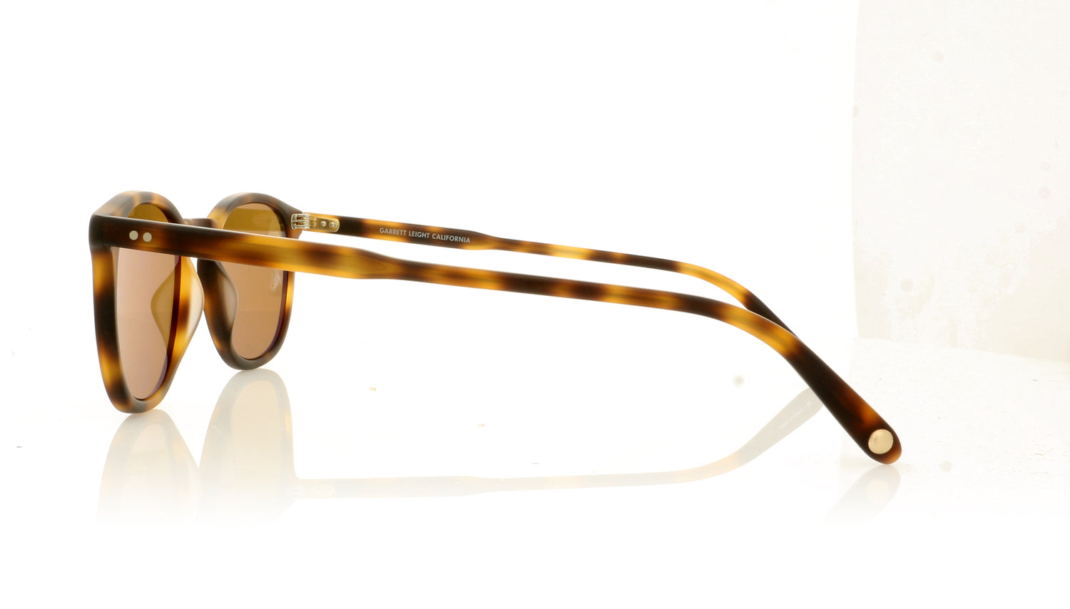 Garrett Leight Kinney MCSBRN/SFPCOF Matte Classic Brown Sunglasses - Side