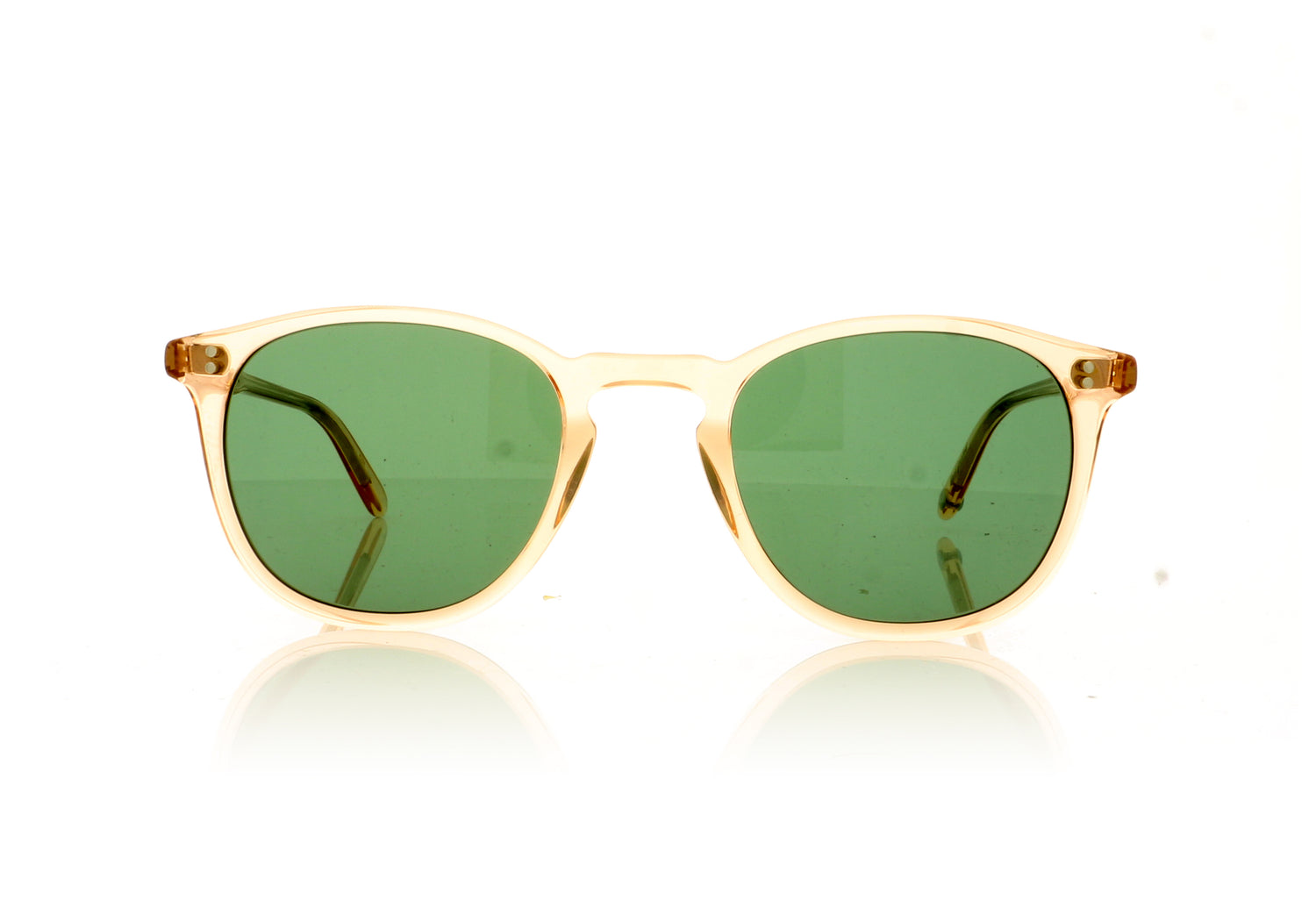Garrett Leight Kinney PCY/G15 Pink Crystal Sunglasses - Front