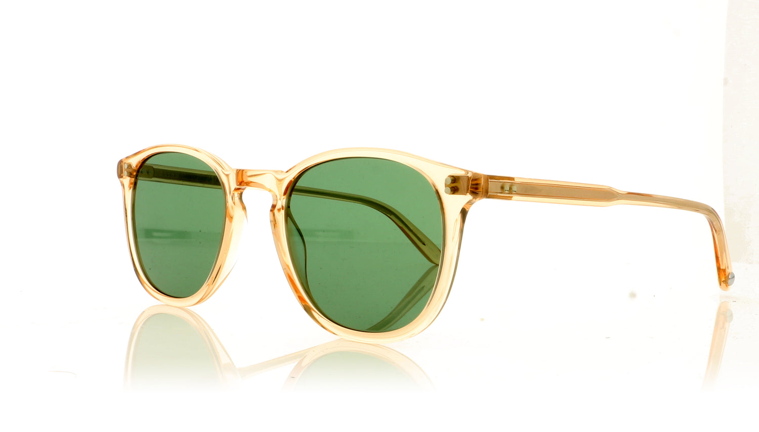 Garrett Leight Kinney PCY/G15 Pink Crystal Sunglasses - Angle