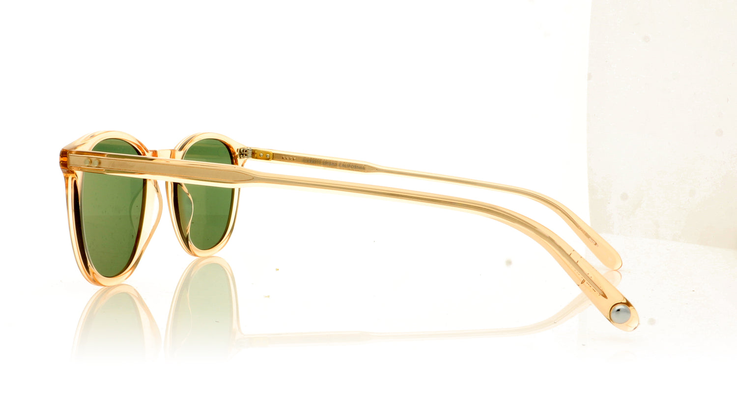 Garrett Leight Kinney PCY/G15 Pink Crystal Sunglasses - Side