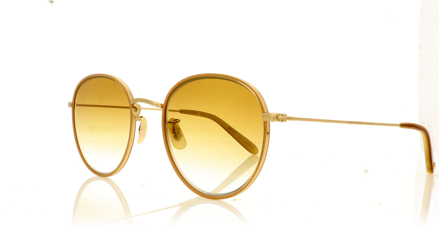 Garrett Leight Paloma CAMG Gold Sunglasses - Angle
