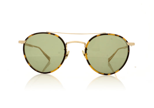 Garrett Leight Rimowa TT-MG/SFGRN Tokyo Tortoise-Matte Gold Semi Flat Green Sunglasses - Front