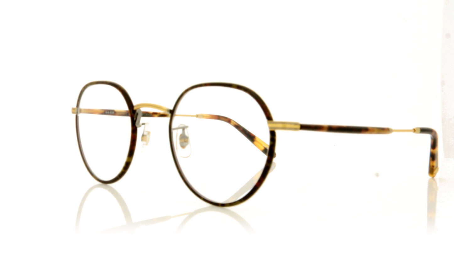 Garrett Leight Robson 3056 BBT-ATG-MDKT Bourbon Tortoise Glasses - Angle