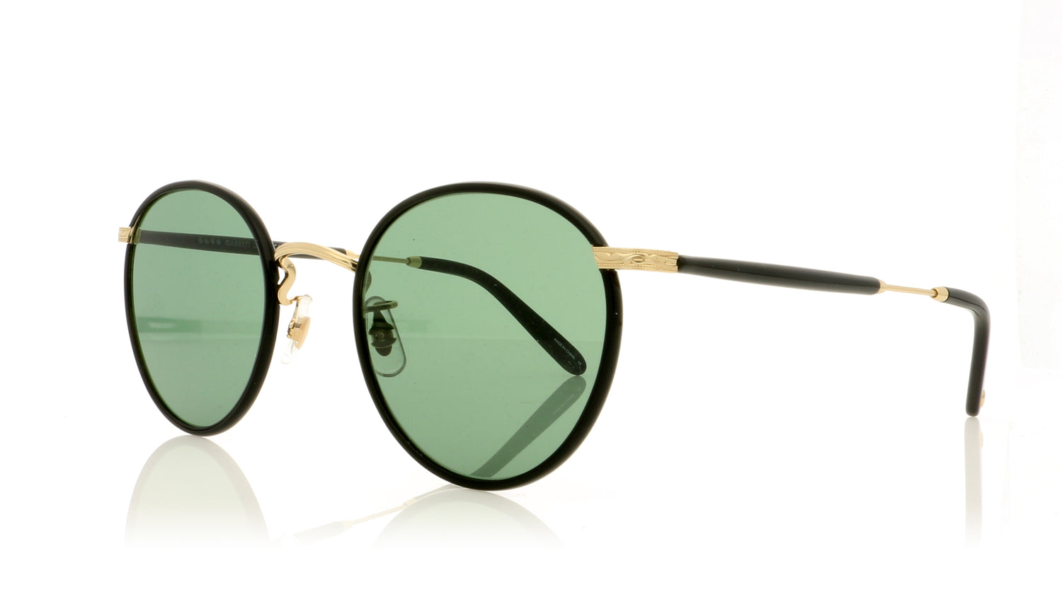 Garrett Leight Wilson BKG-BK/SFPG15 Black Sunglasses - Angle