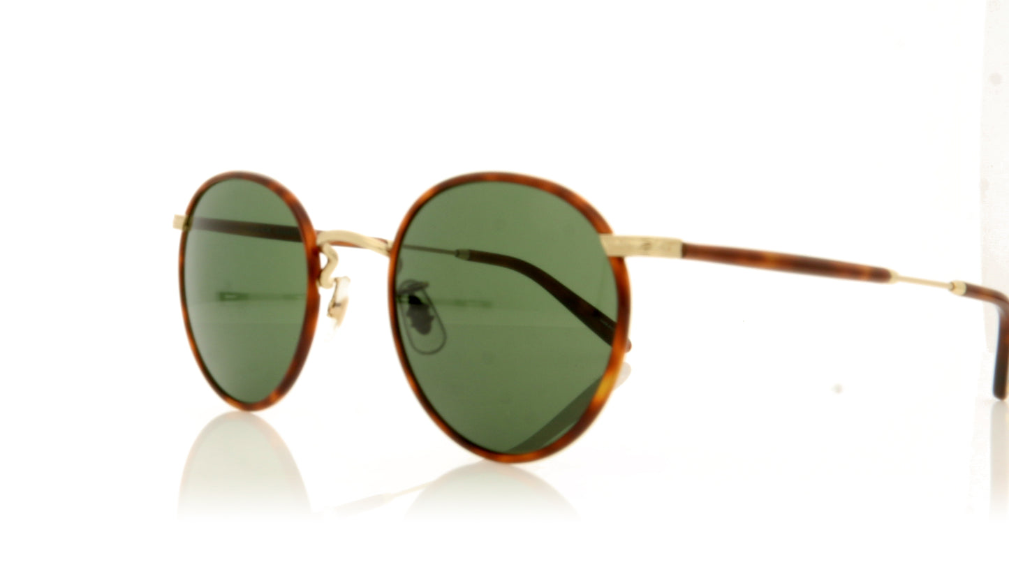 Garrett Leight Wilson 4003 BT-G-DHT/PG15 Butterscotch Tortoise Sunglasses - Angle