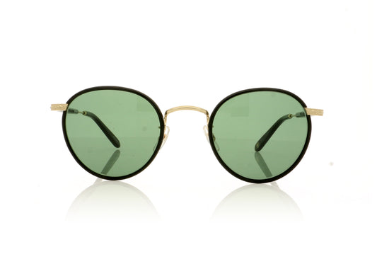 Garrett Leight Wilson BK-G-BK/SFPG15 Black-Gold-Black Pure G15 Sunglasses - Front