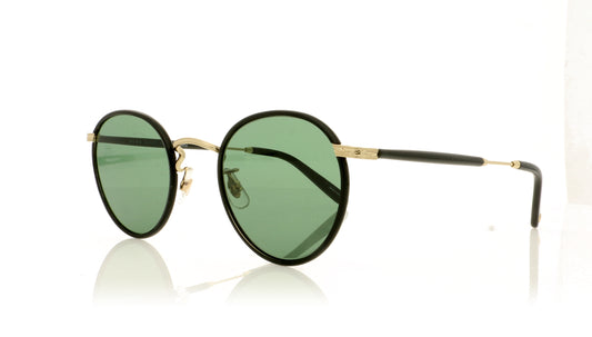 Garrett Leight Wilson BK-G-BK/SFPG15 Black-Gold-Black Pure G15 Sunglasses - Angle