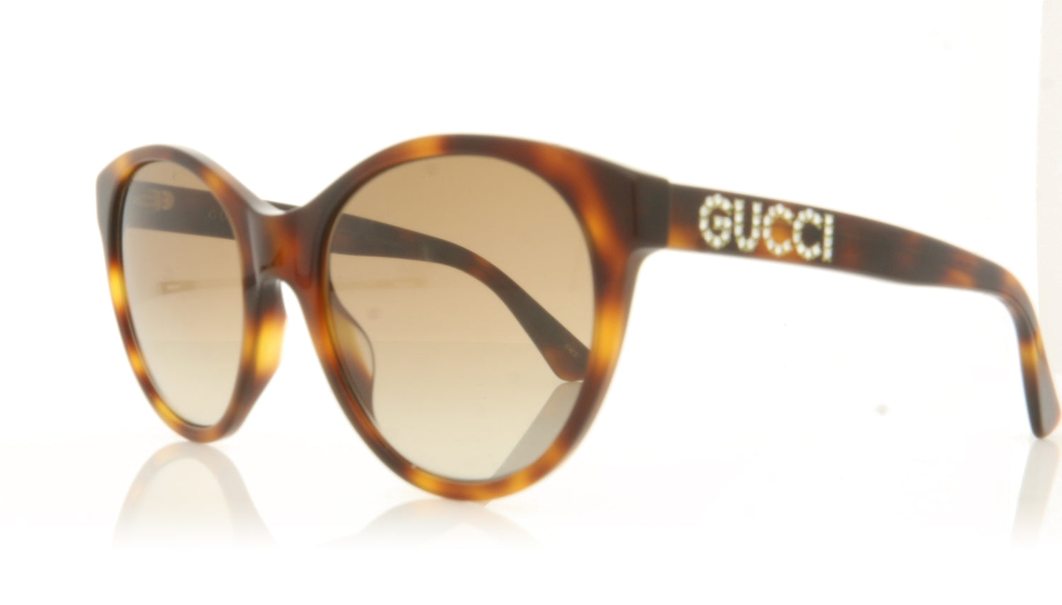 Gucci GG0419S 3 Tortoise Sunglasses - Angle