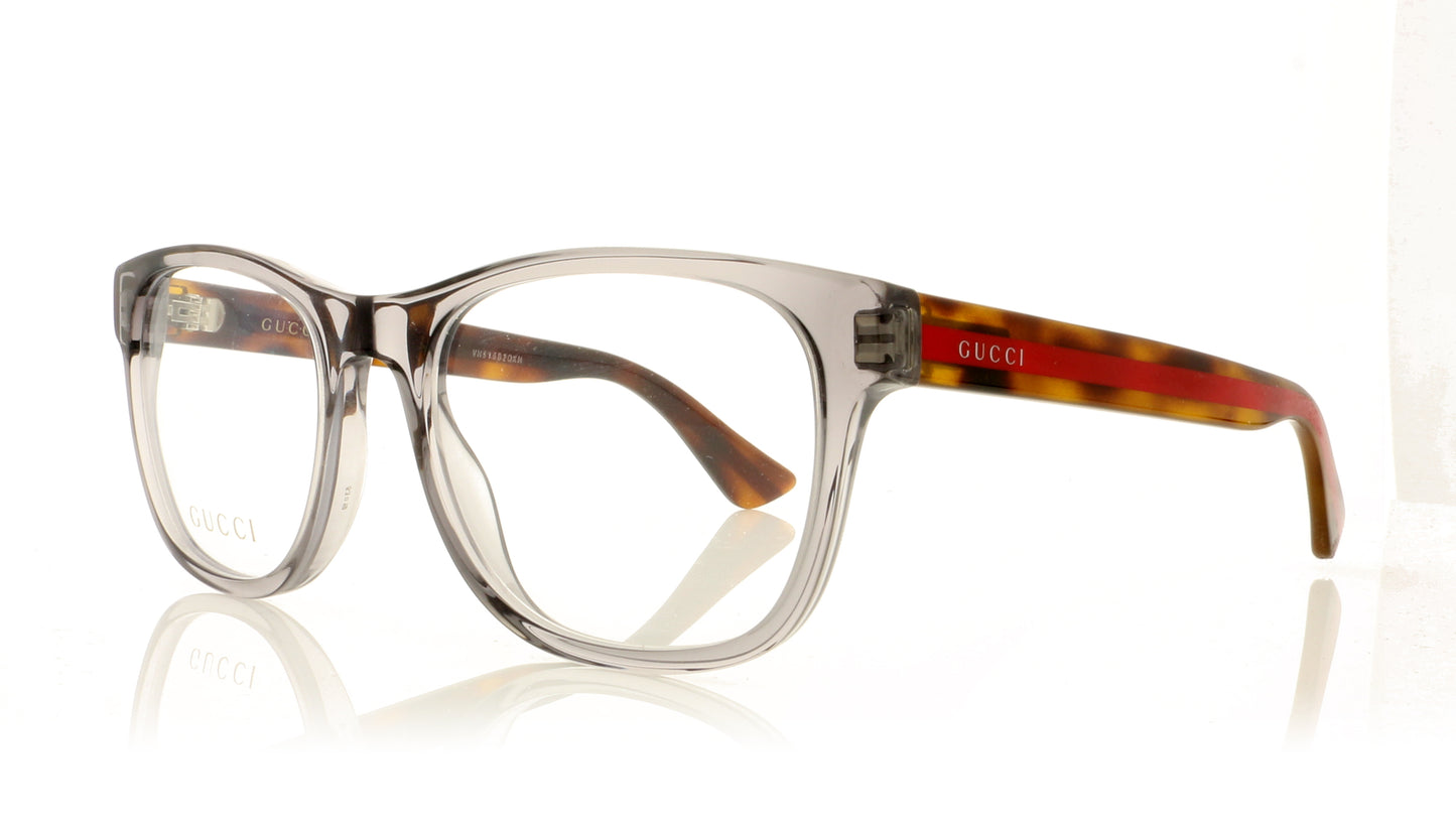 Gucci GG0004O 4 Smoked Grey Glasses - Angle