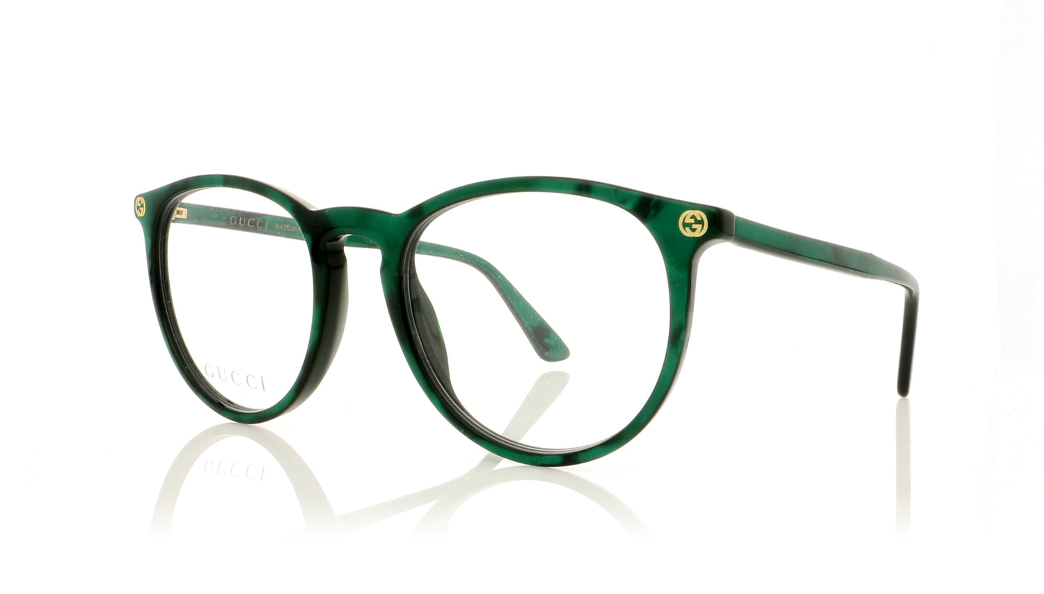 Gucci GG0027O 6 Green Glasses - Angle