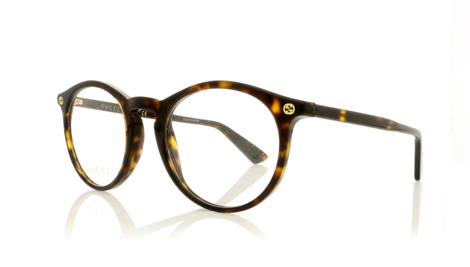Gucci GG0121O 2 Havana Glasses - Angle