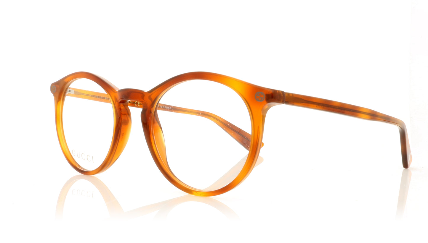 Gucci GG0121O 3 Havana Glasses - Angle