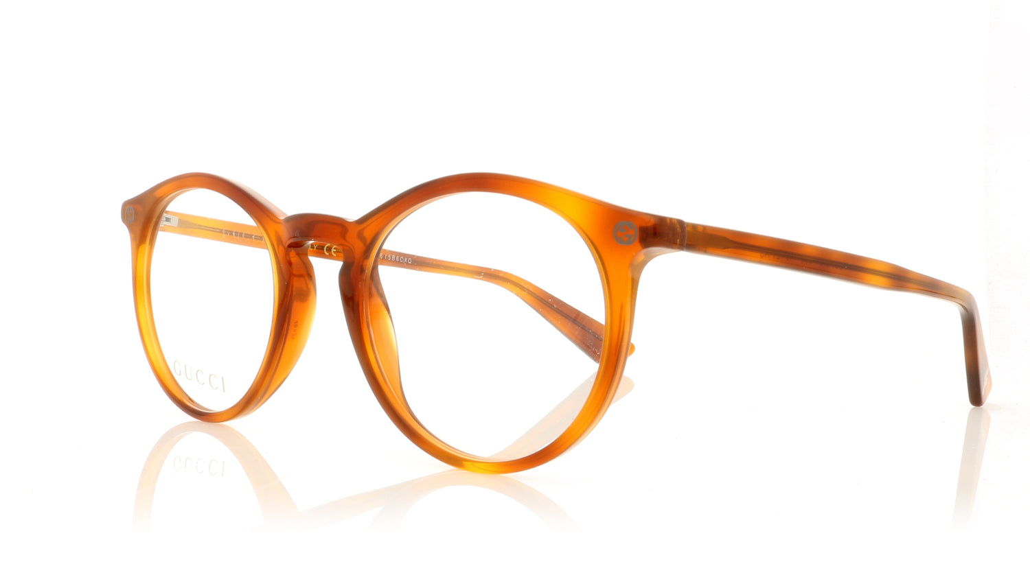 Gucci GG0121O 3 Havana Glasses - Angle
