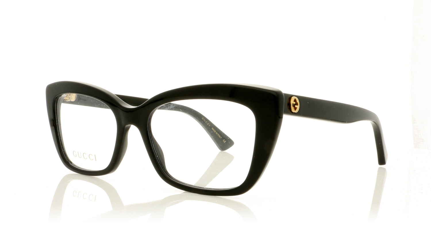 Gucci GG0165O 1 Black Glasses - Angle