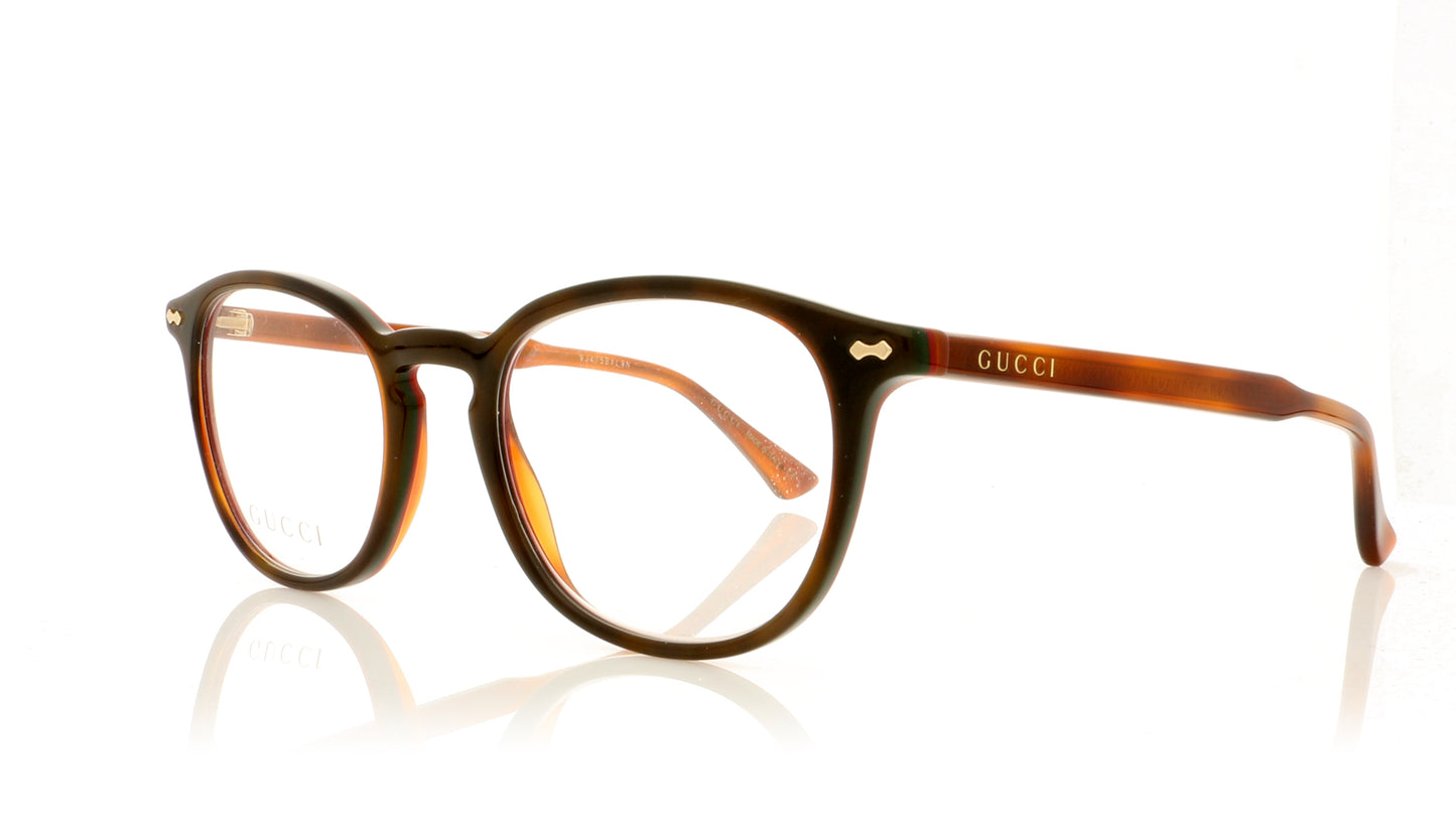 Gucci GG0187O 8 Brown Glasses - Angle