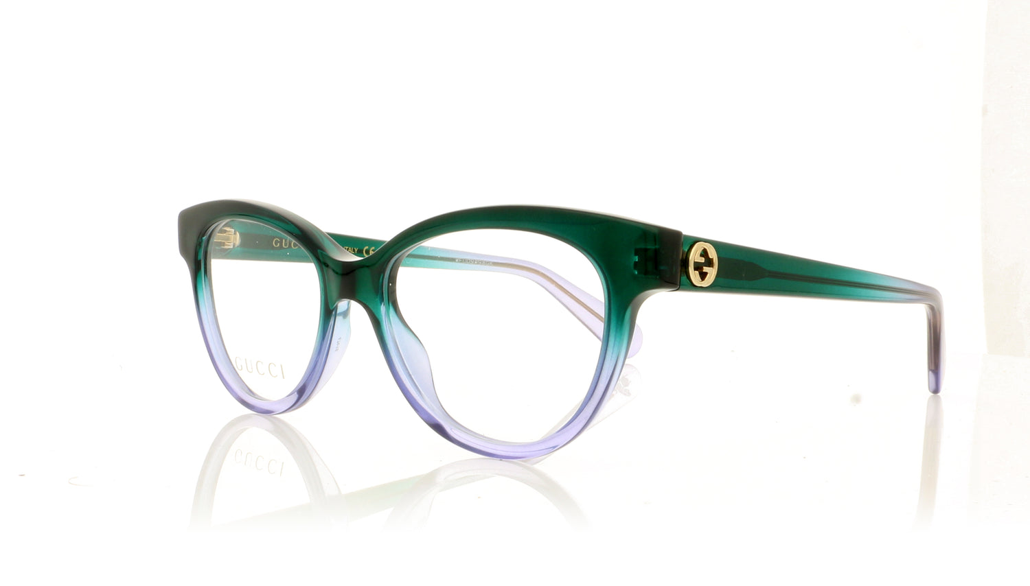 Gucci GG0373O 7 Green Glasses - Angle