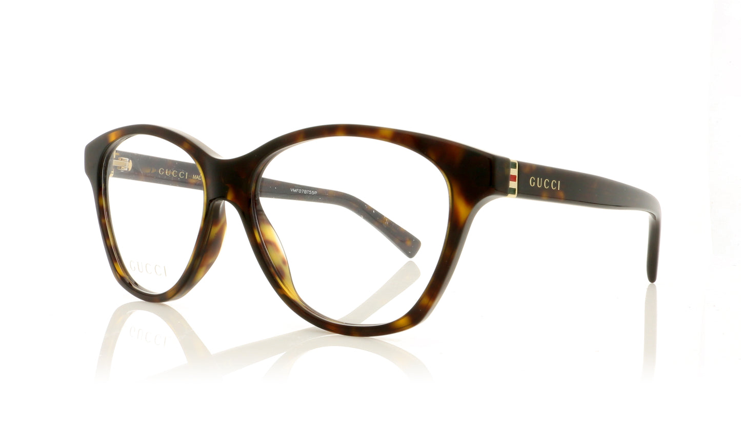 Gucci GG0456O 2 Havana Gold Glasses - Angle