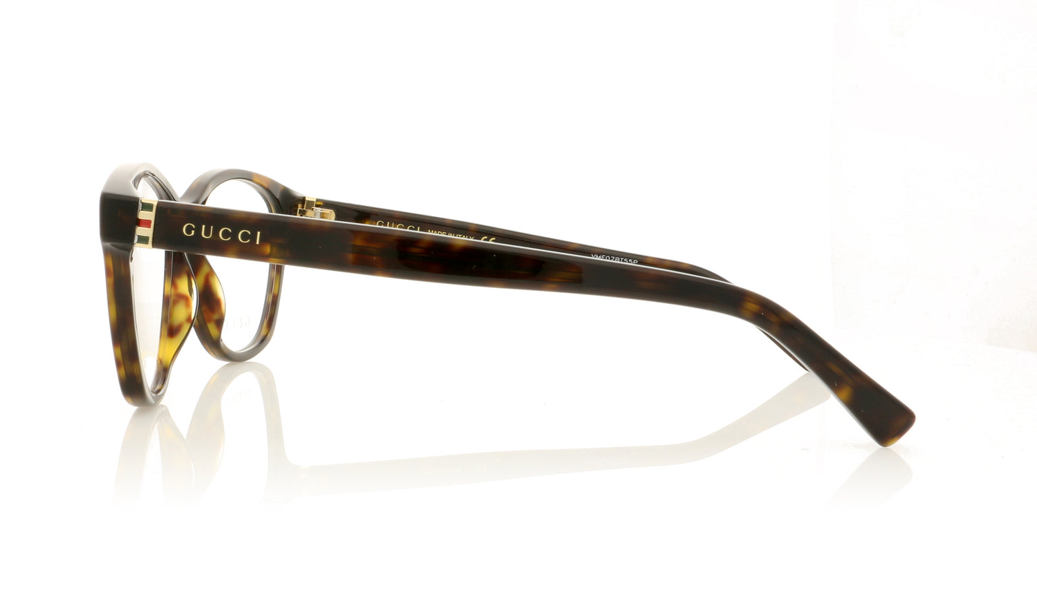 Gucci GG0456O 2 Havana Gold Glasses - Side