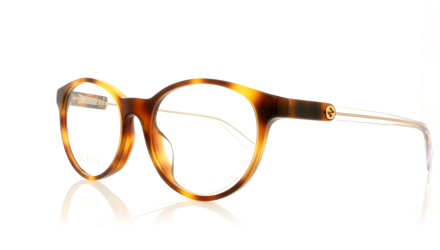 Gucci GG0487OA 8 Havana Glasses - Angle